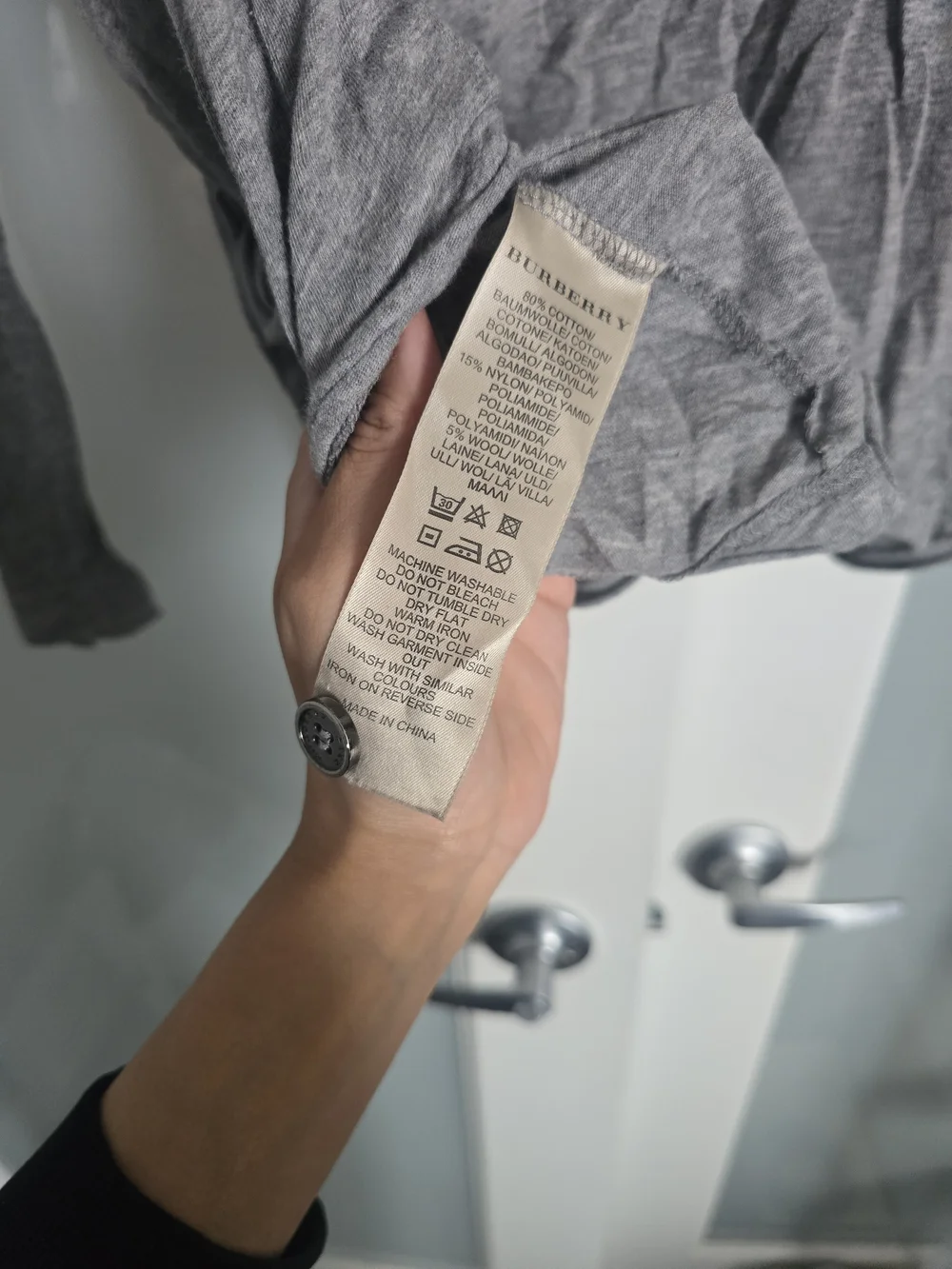 Burberry Light Gray Zip-Back Sweater - Picture 5 of 5